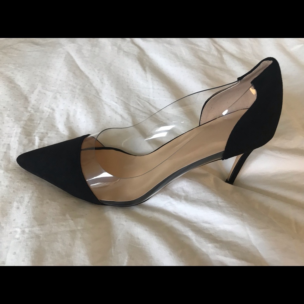 Black and Clear Pumps